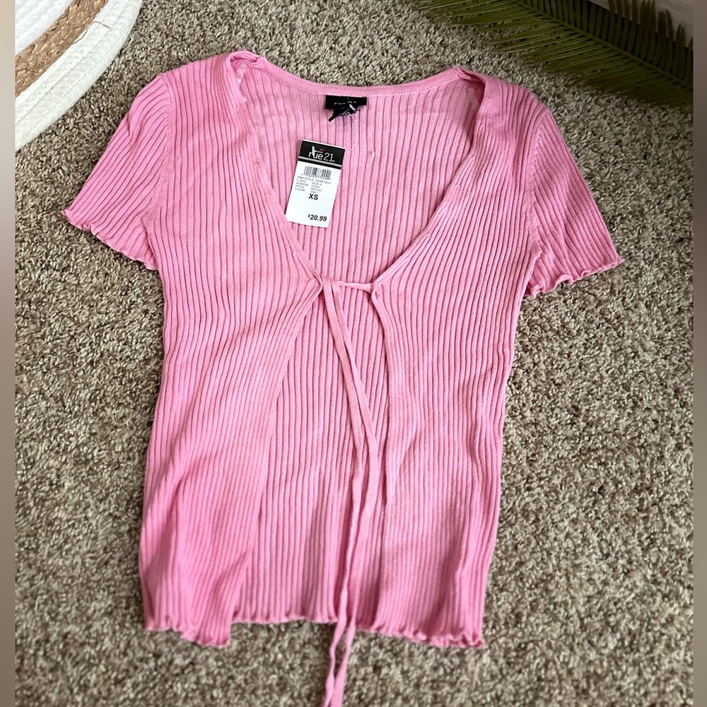 RUE 21- Pink Rib Knit Tie